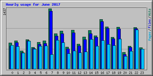 Hourly usage for June 2017