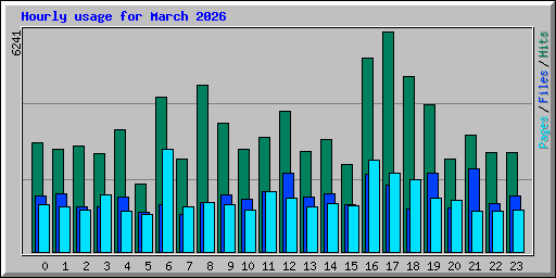 Hourly usage for March 2026
