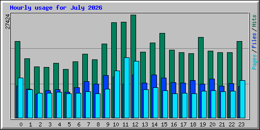 Hourly usage for July 2026